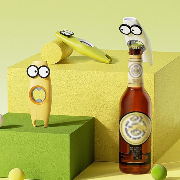 5 In 1 Bottle Opener Household Multifunctional Cartoon Cap Screwer Can Opener Beer Lid Lifter (Green) - Image 2
