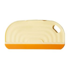 Mini Wiper Bathroom Mirror Glass Silicone Cleaning Tool Countertop Tile Scraper (Cream)