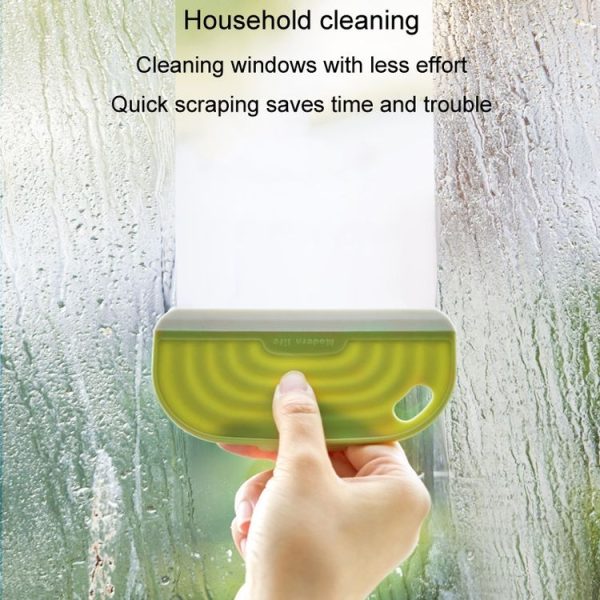 Mini Wiper Bathroom Mirror Glass Silicone Cleaning Tool Countertop Tile Scraper (Cream) - Image 10