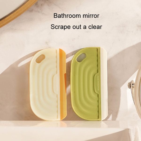 Mini Wiper Bathroom Mirror Glass Silicone Cleaning Tool Countertop Tile Scraper (Cream) - Image 4