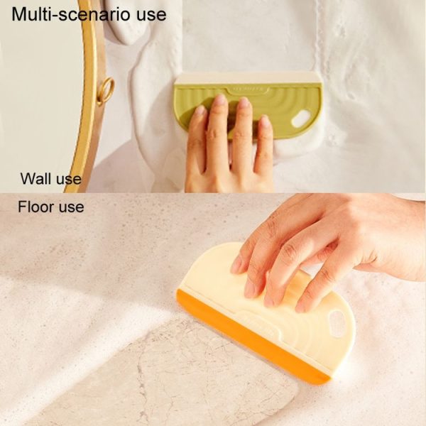 Mini Wiper Bathroom Mirror Glass Silicone Cleaning Tool Countertop Tile Scraper (Cream) - Image 8