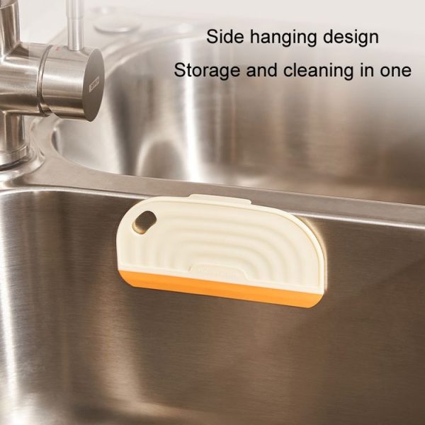Mini Wiper Bathroom Mirror Glass Silicone Cleaning Tool Countertop Tile Scraper (Cream) - Image 9