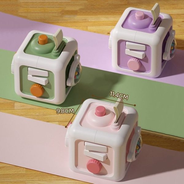Early Learning Rubik's Cube Busy Ball Baby Puzzle Training Hexahedron Busy Box Toys (Purple) - Image 2