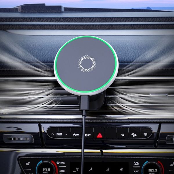 Car Wireless Magnetic Atmosphere Light Mobile Phone Holder (W17) - Image 10