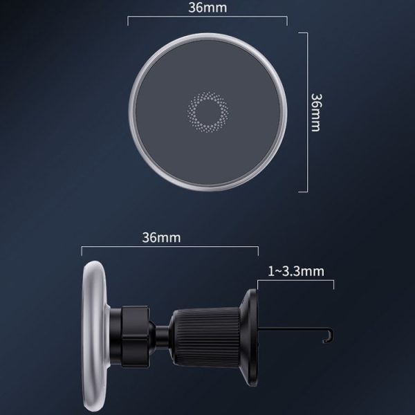 Car Wireless Magnetic Atmosphere Light Mobile Phone Holder (W17) - Image 2