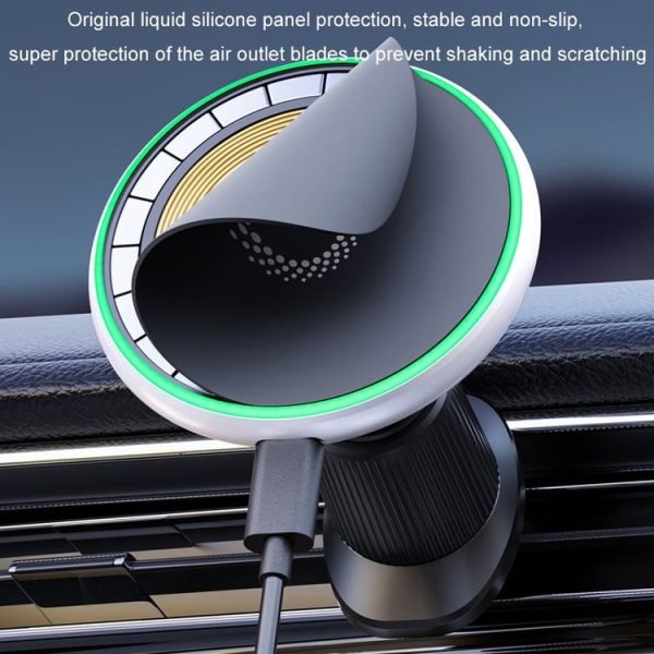 Car Wireless Magnetic Atmosphere Light Mobile Phone Holder (W17) - Image 8