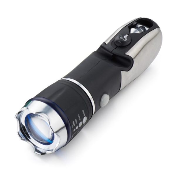 Outdoor Window Breaking Escape Safety Hammer Emergency Flashlight (Black White) - Image 2