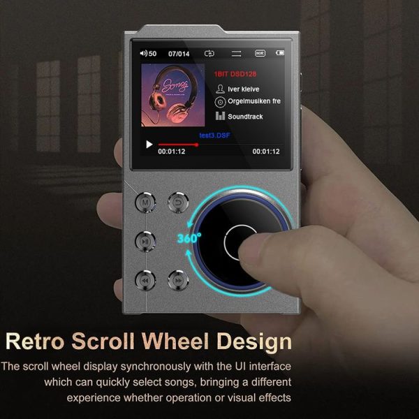 2.4 inch HIFI Bluetooth Music Player DSD256 Mastering Sound Quality Walkman, Memory: 16GB (Gray) - Image 7