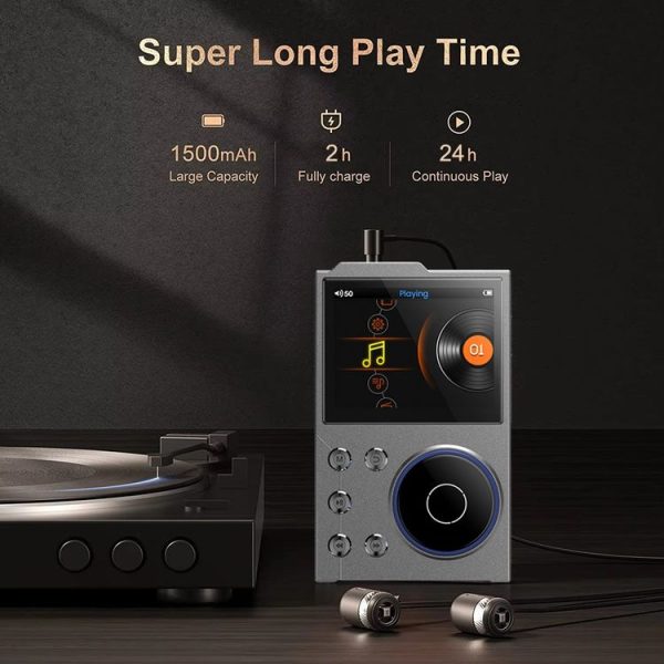 2.4 inch HIFI Bluetooth Music Player DSD256 Mastering Sound Quality Walkman, Memory: 16GB (Gray) - Image 8