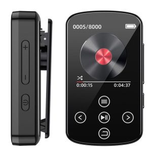MP3 Bluetooth Music Player HIFI Sports Clip Touch Screen MP4, Memory: No TF Card (Black)