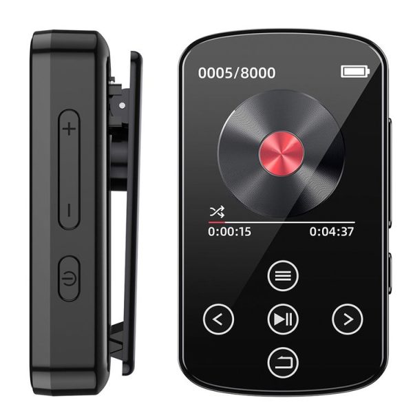 MP3 Bluetooth Music Player HIFI Sports Clip Touch Screen MP4, Memory: No TF Card (Black)
