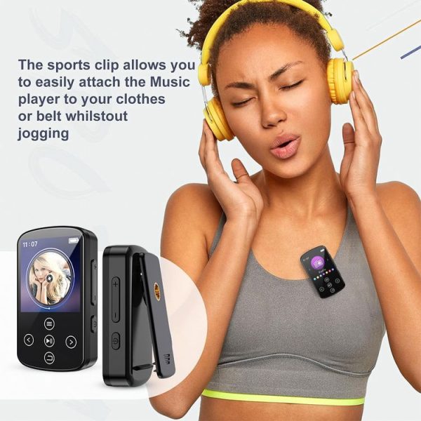 MP3 Bluetooth Music Player HIFI Sports Clip Touch Screen MP4, Memory: No TF Card (Black) - Image 12