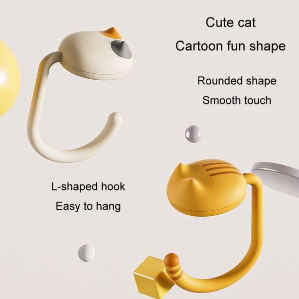 Removable Deskside Hanger Hook No-Punch Student Schoolbag Hook (Yellow) - Image 4