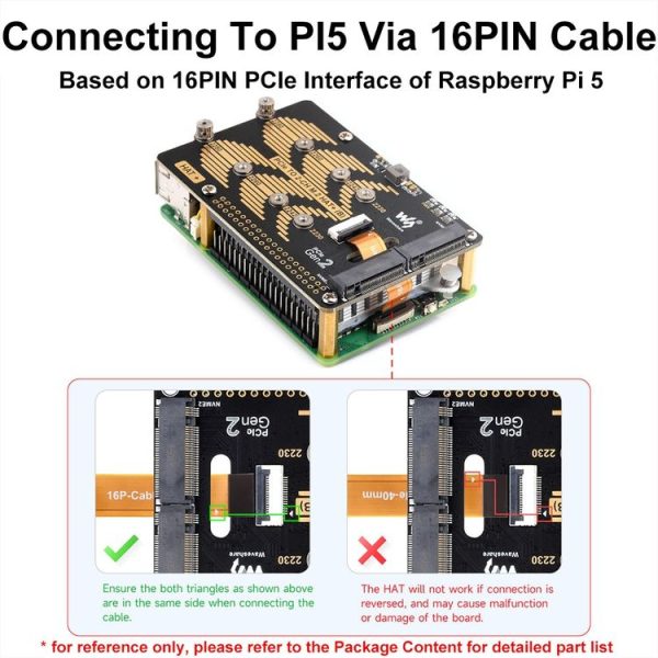 Waveshare For Raspberry Pi 5 PCIe To 2-Ch M.2 Adapter Type B NVMe Protocol (27710) - Image 4