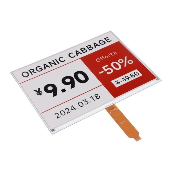 Waveshare 13.3inch 960x680 Pixels SPI Communication E-Ink Display, Spec: Nude Screen Version - Image 4