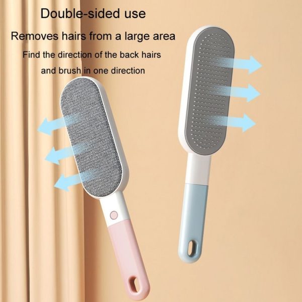 4 In 1 Static Hair Remover Brush Multi-functional Lint Clothes Hairball Remover Clean Pet Hair Tool (Blue) - Image 4