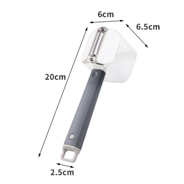 Kitchen Stainless Steel Long Handle Single Heads Vegetable And Fruit Peeler (Gray) - Image 3
