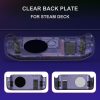 Steam Deck DEVASO Transparent Thermal Back Case With Bracket Gaming Console Protective Case (Purple) - Image 2