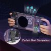 Steam Deck DEVASO Transparent Thermal Back Case With Bracket Gaming Console Protective Case (Purple) - Image 5