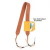 Universal PU Leather Shoulder Strap For SLR Cameras With Card Holder (Brown) - Image 4