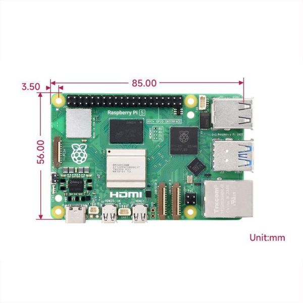 Waveshare For Raspberry Pi 5 2.4GHz Quad-Core BCM2712 Processor Development Board, Spec: 2GB - Image 2