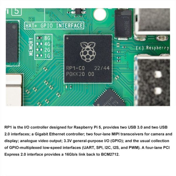 Waveshare For Raspberry Pi 5 2.4GHz Quad-Core BCM2712 Processor Development Board, Spec: 2GB - Image 6
