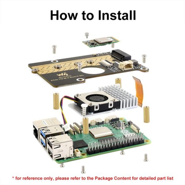 Waveshare For Raspberry Pi 5 PCIe To M.2 Adapter Board Support NVMe Protocol (27709) - Image 10
