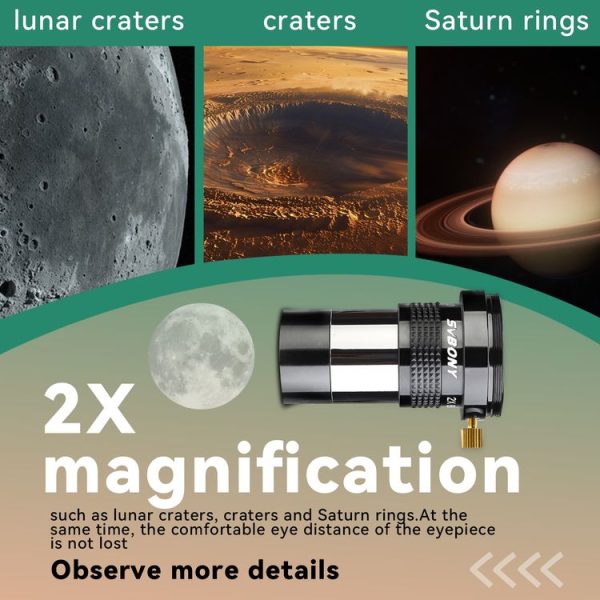 SVBONY SV137 1.25 inch 2X Magnifier M42 Screw Version With T-Port - Image 3