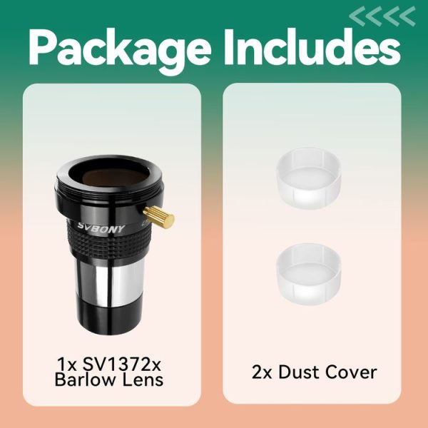 SVBONY SV137 1.25 inch 2X Magnifier M42 Screw Version With T-Port - Image 7