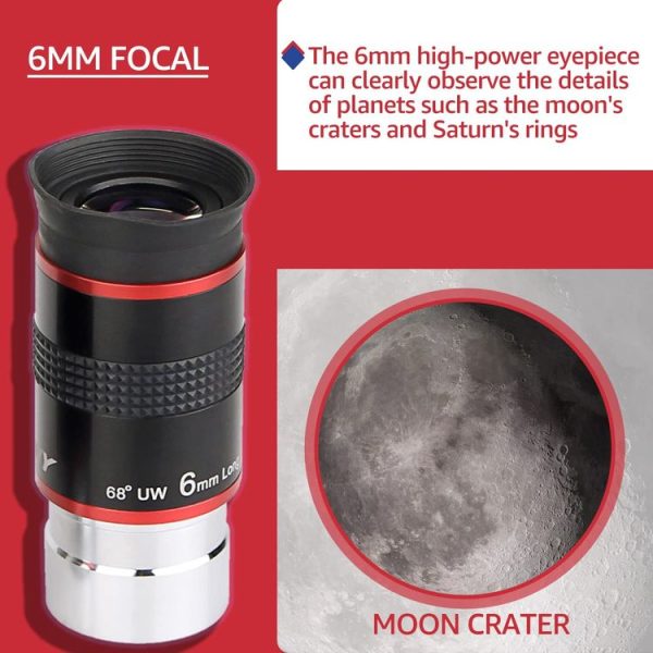 SVBONY F9152A 1.25 inch Ultra Wide Angle 68 Degree 6mm Astronomical Telescope Eyepiece - Image 8