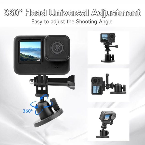 Magnetic Aluminum Alloy Ball Head Mount for Sports Cameras and Mobile Phones - Image 3