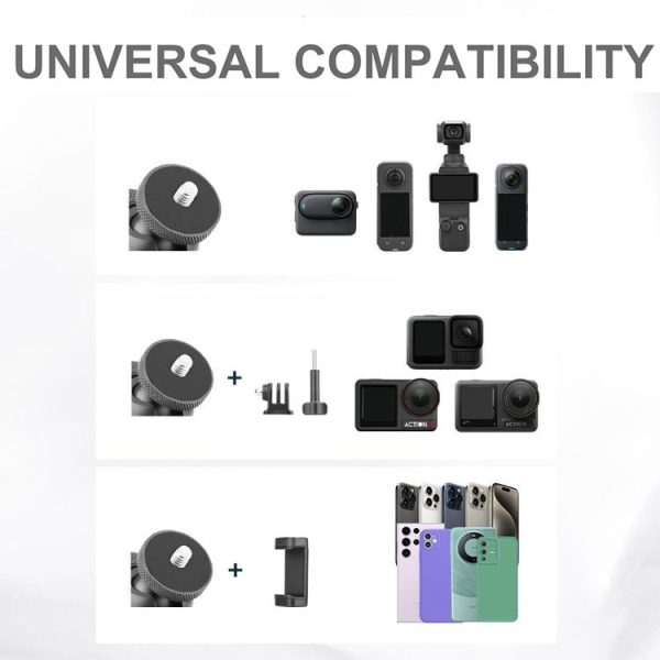 Magnetic Aluminum Alloy Ball Head Mount for Sports Cameras and Mobile Phones - Image 6