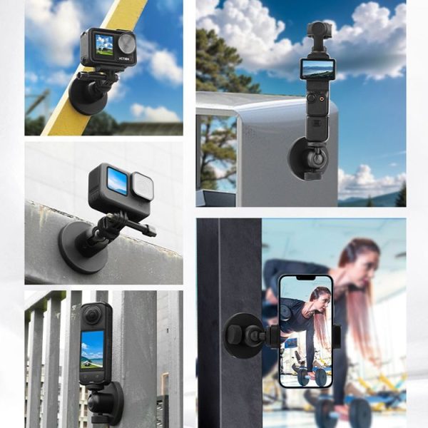 Magnetic Aluminum Alloy Ball Head Mount for Sports Cameras and Mobile Phones - Image 8