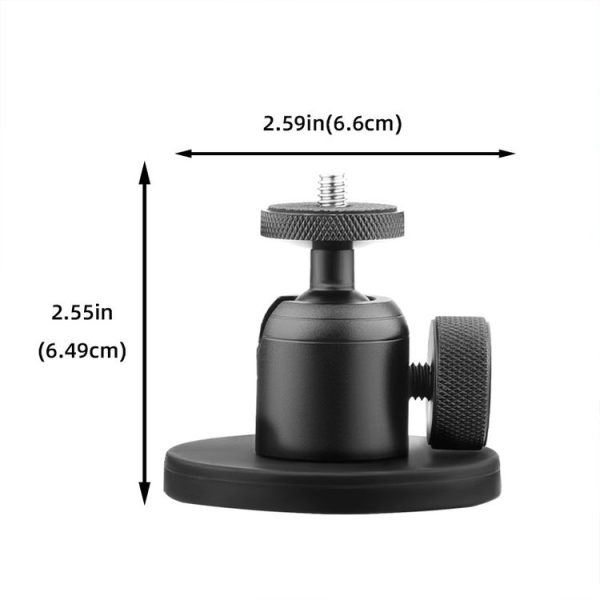 Magnetic Aluminum Alloy Ball Head Mount for Sports Cameras and Mobile Phones - Image 9