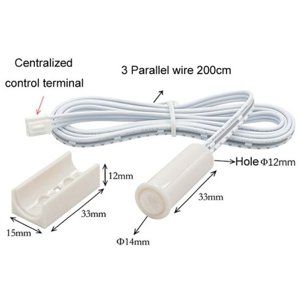 Closet Cabinet Integrated Centralized Control Human Sensor Switch (White) - Image 2