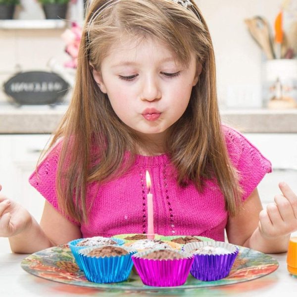 100pcs / Box Muffin Cake Paper Cups Baking Paper Tray Thickened Aluminum Foil Oil-proof Cupcake Liner (Gold) - Image 9