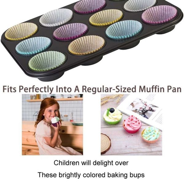 100pcs / Box Baking Utensils Cake Paper Cups Muffins Paper Cupcake Wrappers Oil-proof Chocolate Cake Tray (Coffee) - Image 4