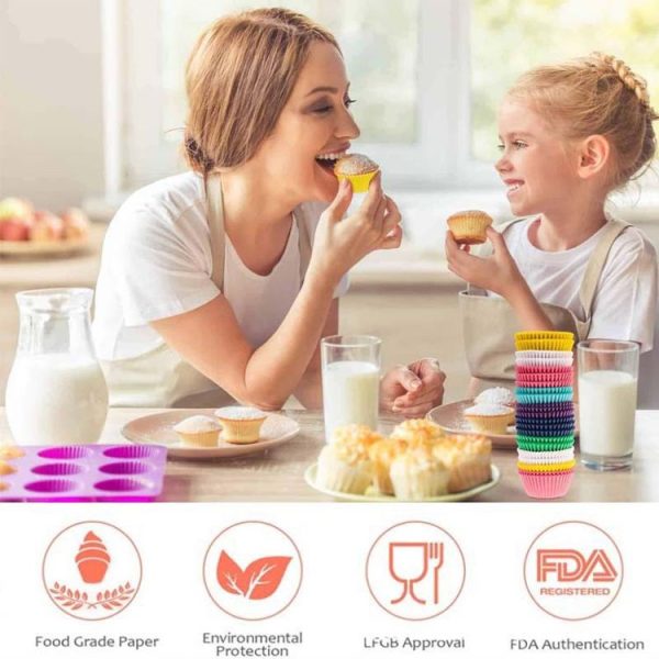 100pcs / Box Baking Utensils Cake Paper Cups Muffins Paper Cupcake Wrappers Oil-proof Chocolate Cake Tray (Coffee) - Image 5