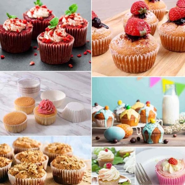 100pcs / Box Baking Utensils Cake Paper Cups Muffins Paper Cupcake Wrappers Oil-proof Chocolate Cake Tray (Coffee) - Image 7