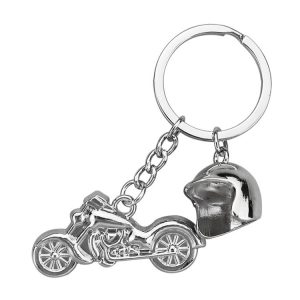 Simulation Cool Motorcycle Keychain Metal Decoration Pendant, Style: X-348