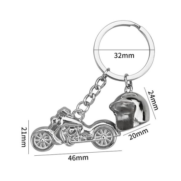 Simulation Cool Motorcycle Keychain Metal Decoration Pendant, Style: X-348 - Image 2