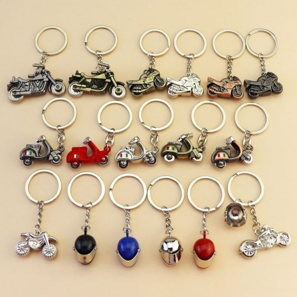 Simulation Cool Motorcycle Keychain Metal Decoration Pendant, Style: X-348 - Image 3