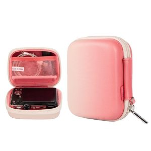 Cwatcun H45 Mini Storage Bag Small Microslice Digital Camera Bag PU Waterproof Hard Shell Bag (Pink)
