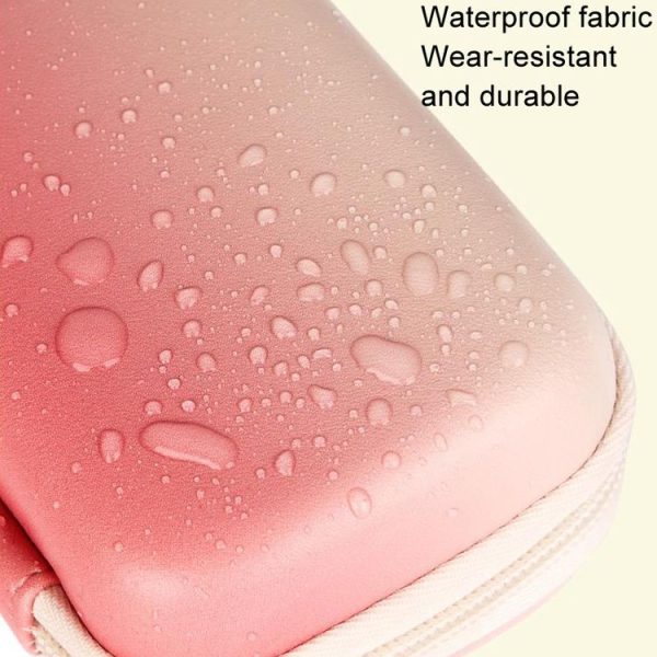 Cwatcun H45 Mini Storage Bag Small Microslice Digital Camera Bag PU Waterproof Hard Shell Bag (Pink) - Image 4