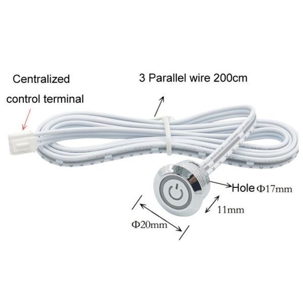 Closet And Cabinet Dimmable Tactile Centralized Control Sensor Switch Controller (Silver) - Image 2