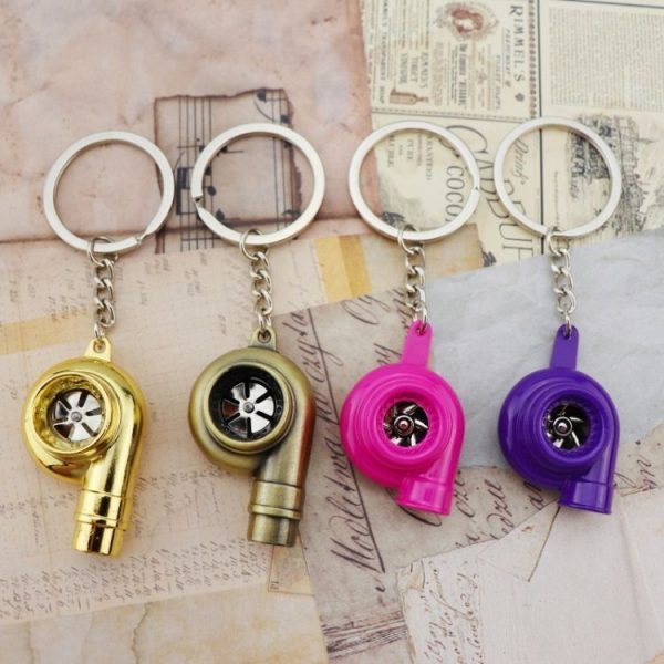 Car Tuning Accessories Turbo Keychain Decorative Pendant, Style: Large Black - Image 3