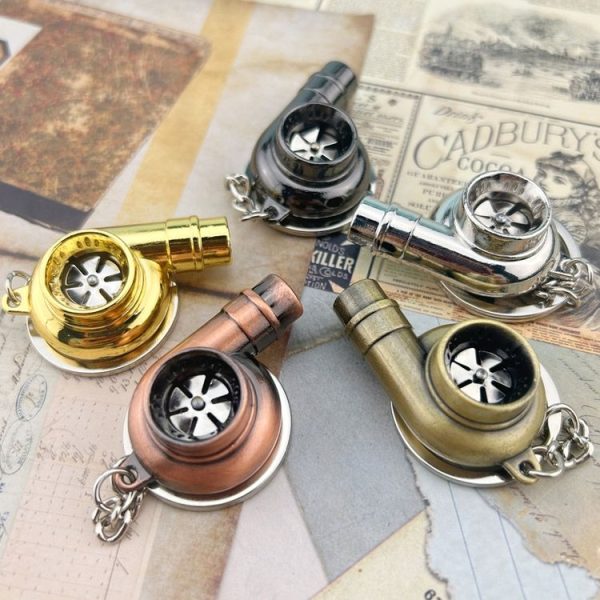 Car Tuning Accessories Turbo Keychain Decorative Pendant, Style: Large Black - Image 4