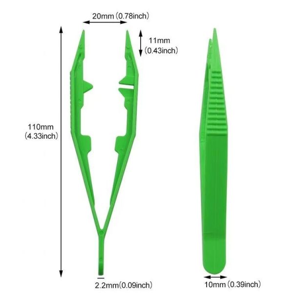 20pcs Plastic Tweezers Children DIY Accessories Tools (Random Color Delivery) - Image 3