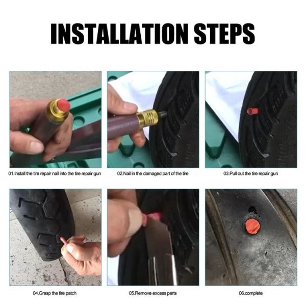 90pairs / Pack S Motorcycle Electric Vehicle Tire Repair Rubber Mushroom Nail Tire Repair Tools - Image 5