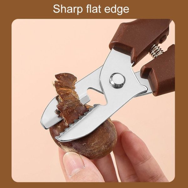 Multifunctional Chestnut Shelling Tool Quick Peeling Chestnut Knife (Black) - Image 7